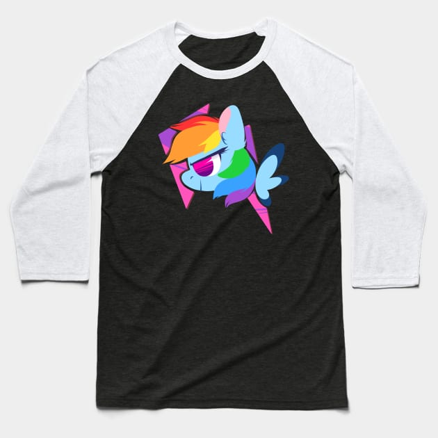 Rainbow Dash Baseball T-Shirt by Baja Gryphon